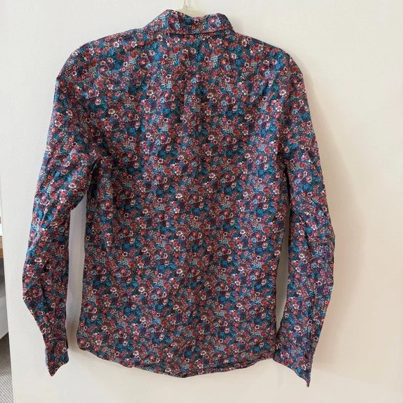 J. Crew X Liberty Fabric Slim Fit Button Down Small - Picture 2 of 6
